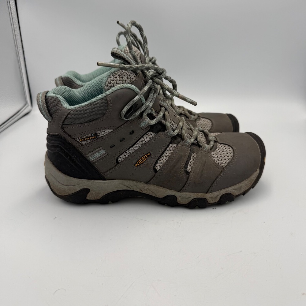 Keen Koven Mid Waterproof Hiking Boots Women 7 Magnet Blue Glass Gorpcore